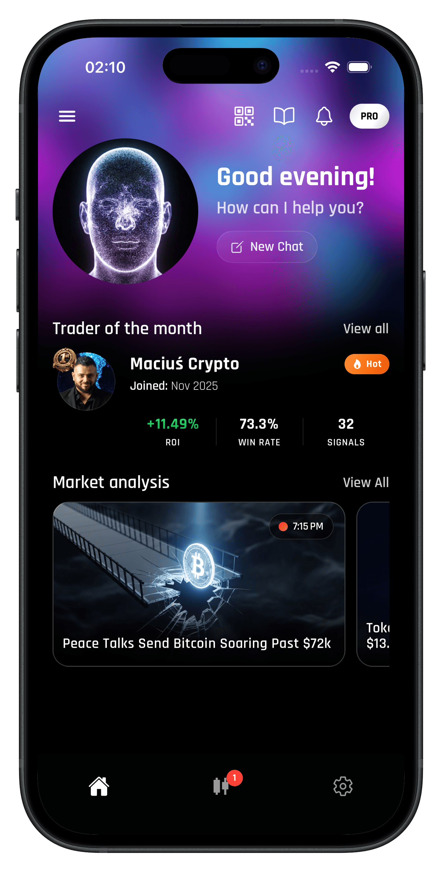 CryptoMind app screenshot