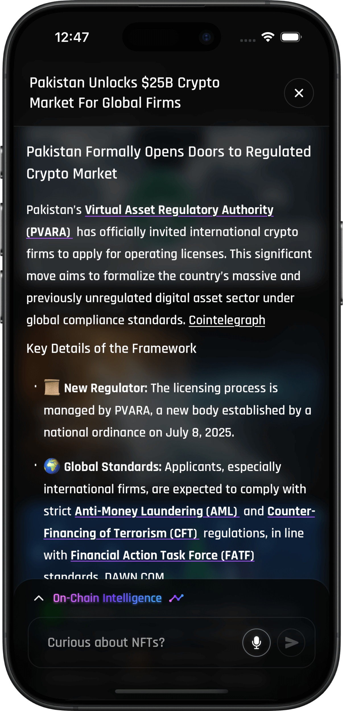 CryptoMind app screenshot